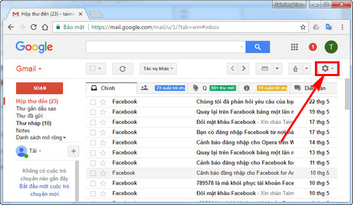 huong dan xoa spam mail tu dong tren gmail